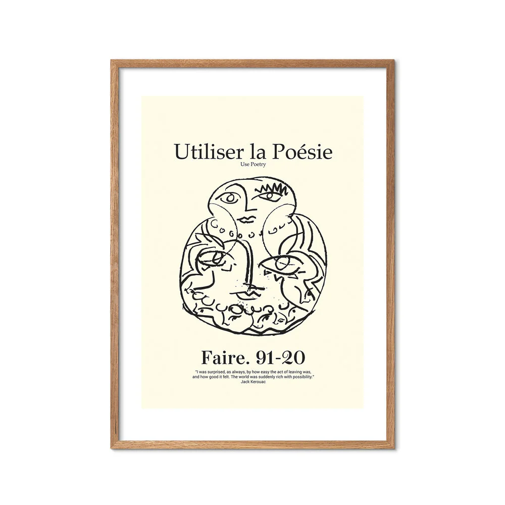 Poster & Frame  Poesie plakat, gul - 50x70 cm
