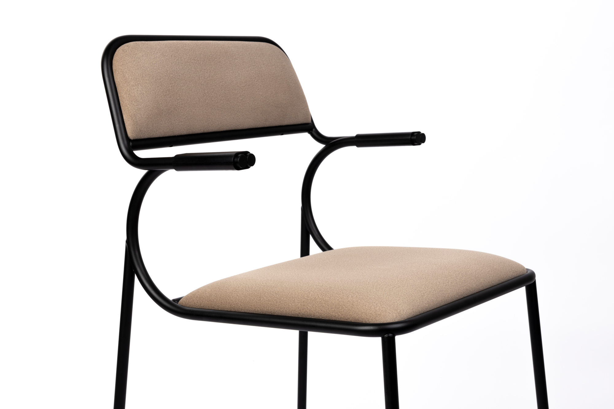 CHAIR ALBA BLACK / BEIGE