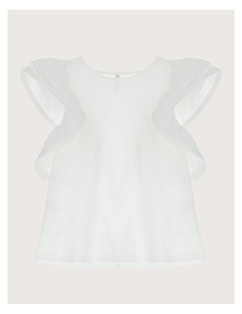 IMPERIAL TOP SANS MANCHES AMPLE BLANC
