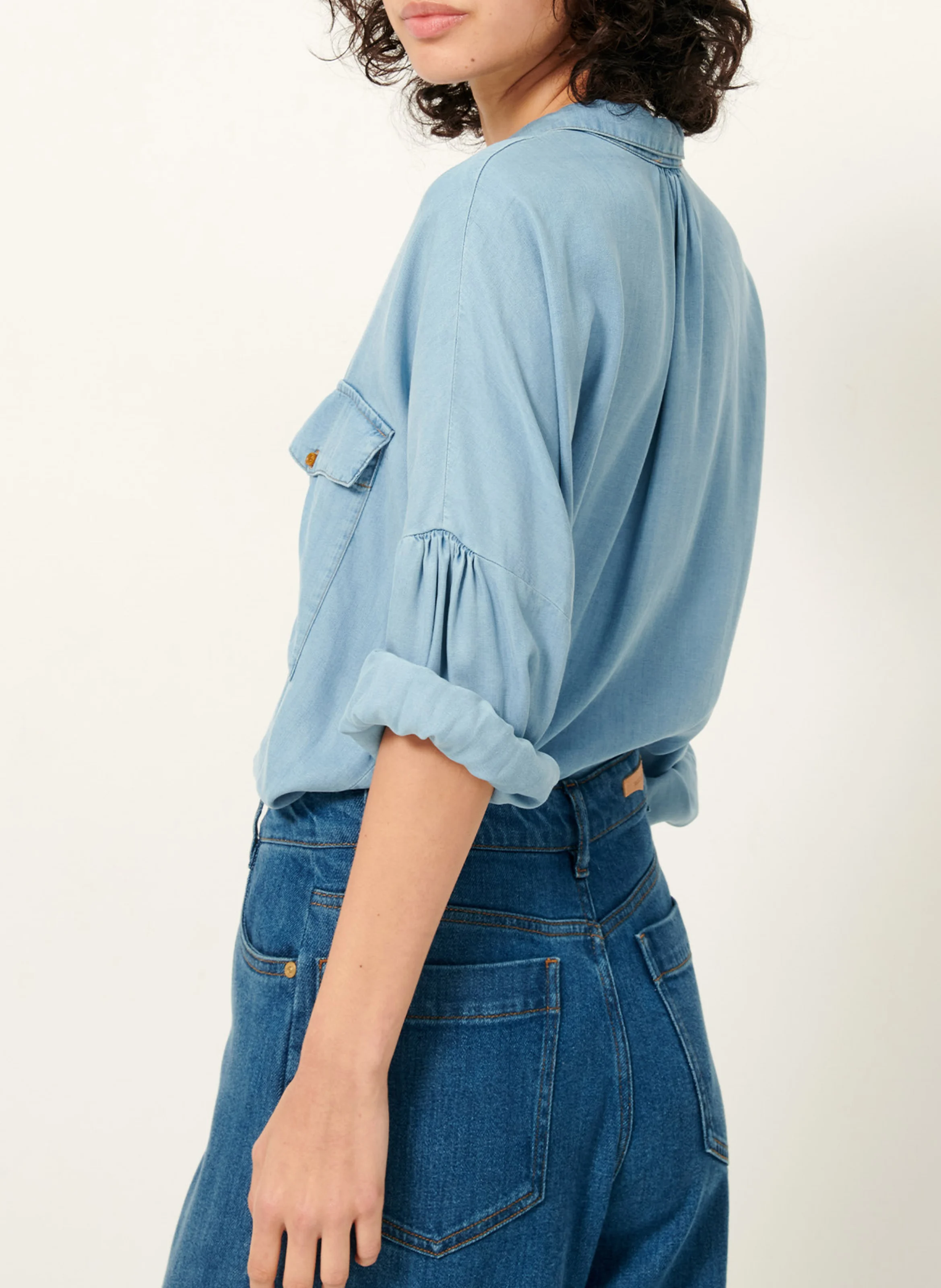 BOTANIA - Chemise col classique en lyocell | Bleu