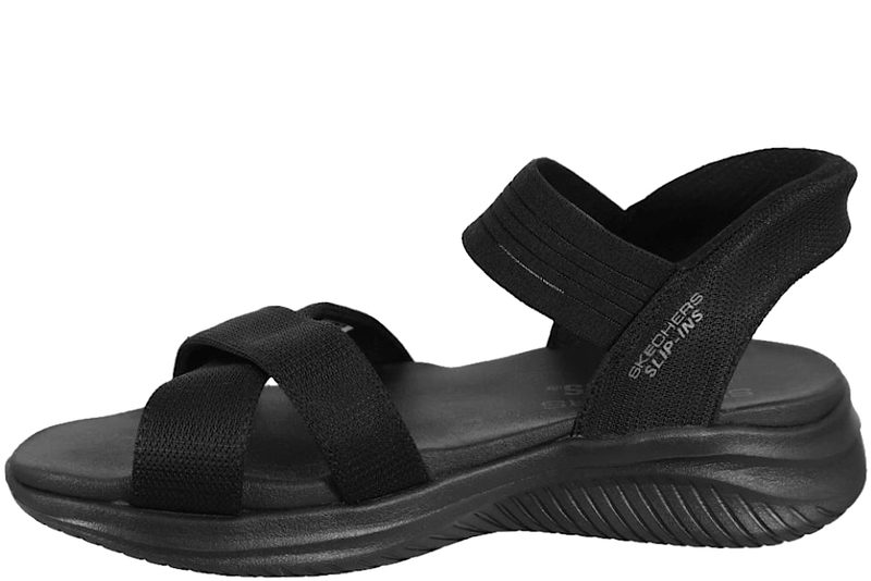 SKECHERS ULTRA FLEX NEVER BETTER BLACK SANDAL