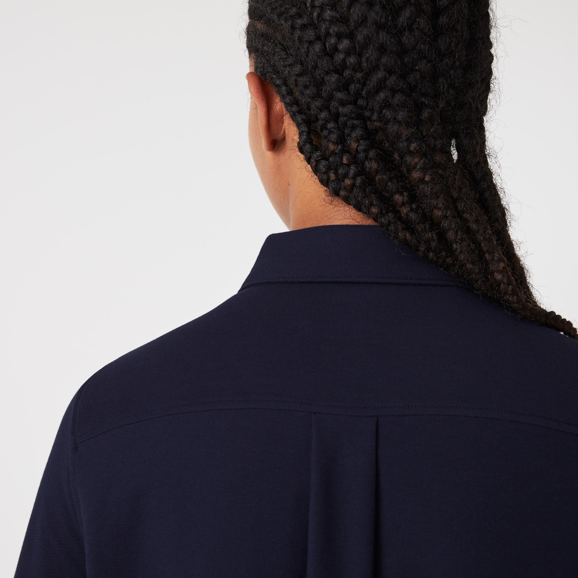 Chemise femme à col français Lacoste en piqué de coton Chemises & Hauts - Bleu - Lacoste - Femme