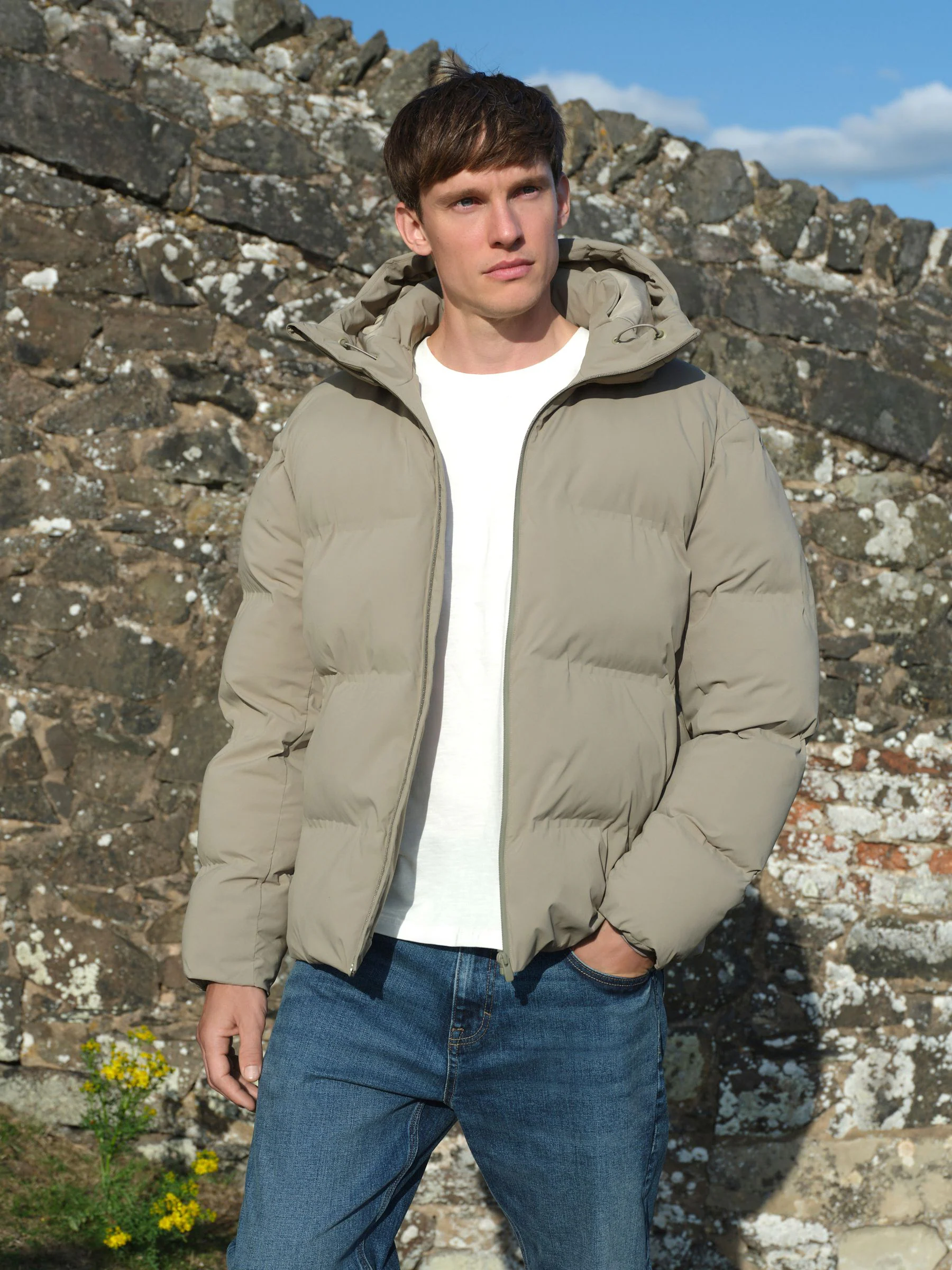 Pastelgeel - Standaard lengte - ThermoGen Shower Resistant Puffer Jacket