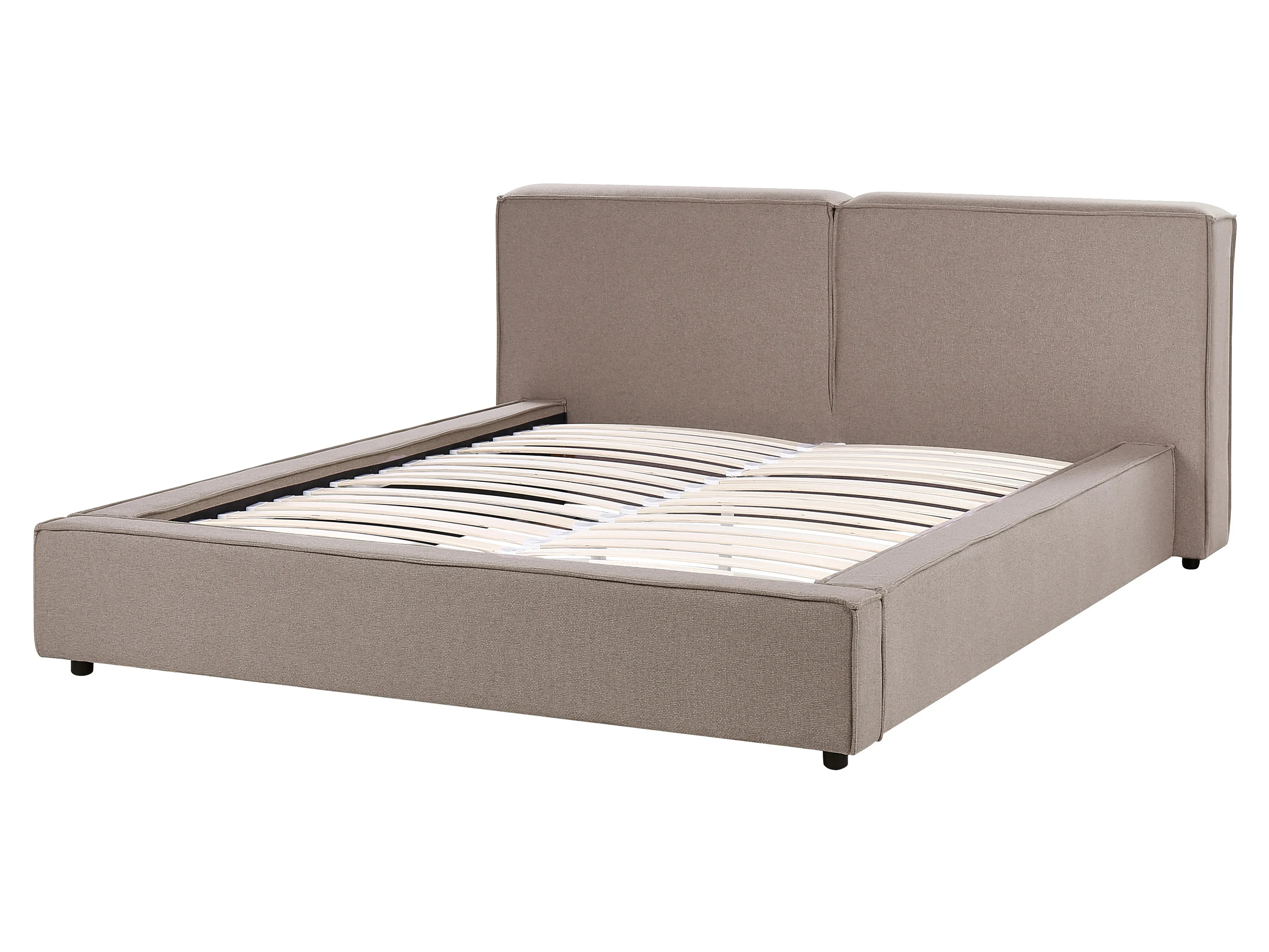 Bed Stof LINARDS 160 x 200 cm Lichtbruin