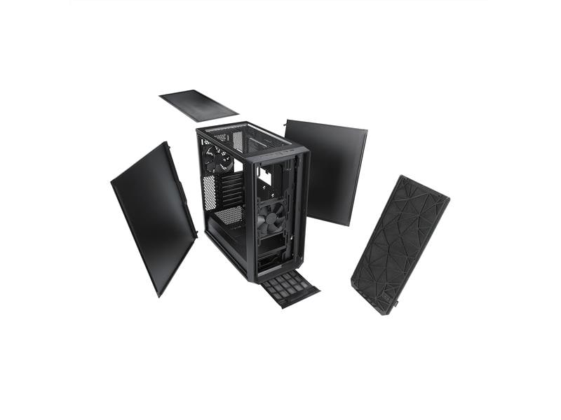 Fractal Design PC-Gehäuse Meshify C Schwarz Kompaktes Gaming-Midi-Tower-Gehäuse für ATX-Mainboards