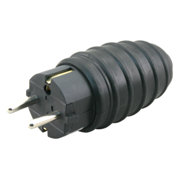 Stekker Rubber Geaard Spatwaterdicht Zwart