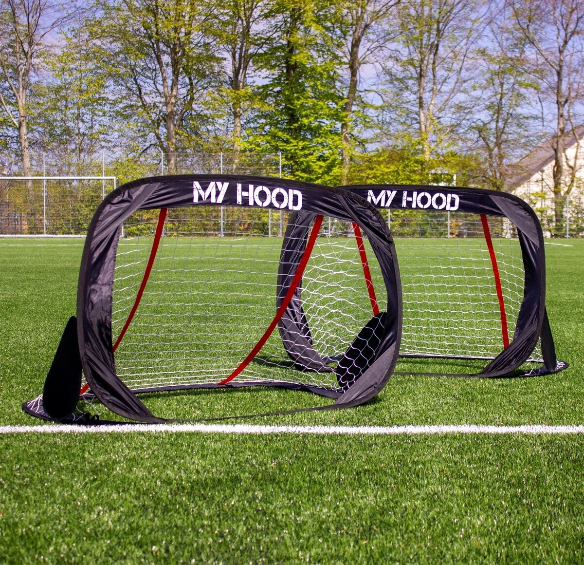 My Hood - Pop-Up Mål - Foldbare Fodboldmål Til Haven - Sæt