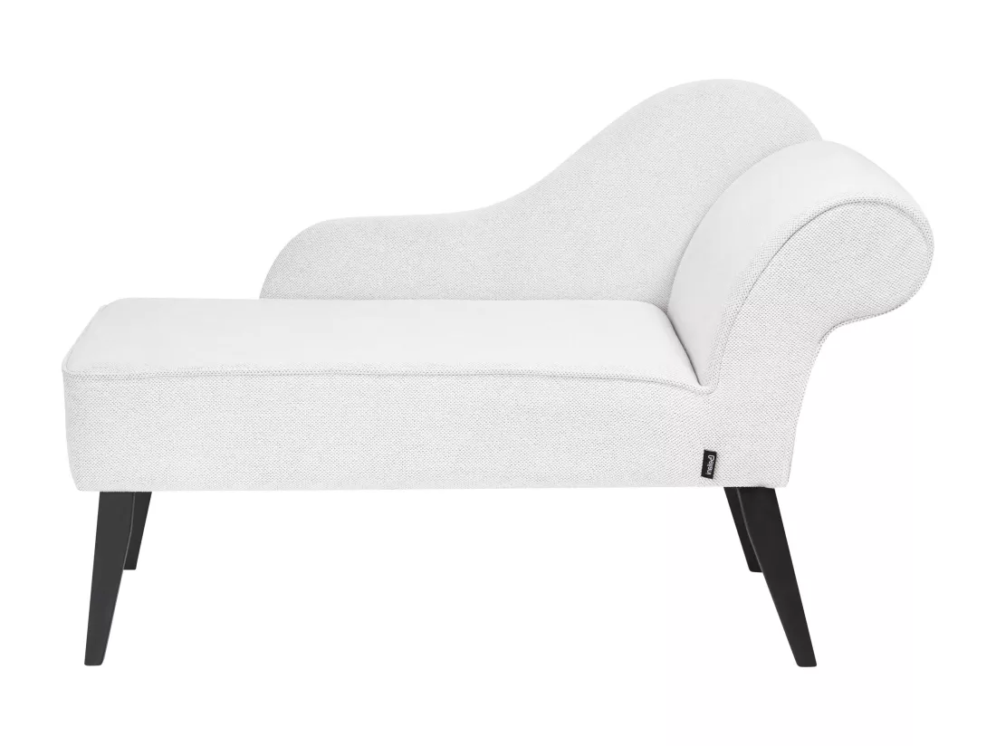 Divan côté droit en tissu blanc BIARRITZ