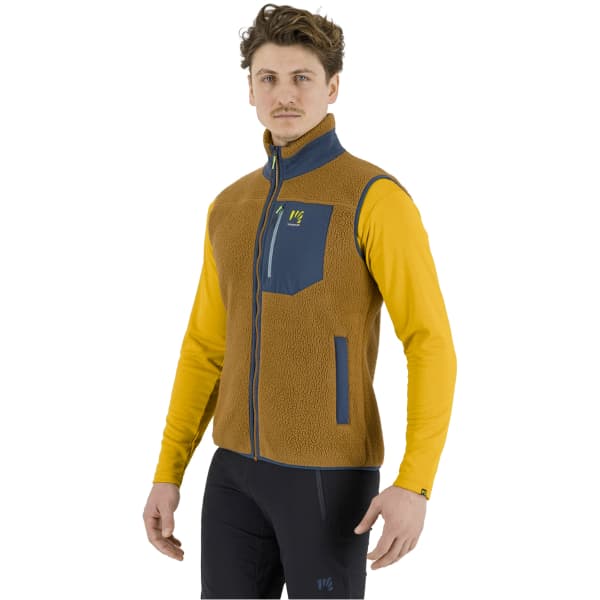 Veste polaire randonnée KARPOS MOIAZZA RETRO FLEECE VEST NUTHATCH/MIDNIGHT