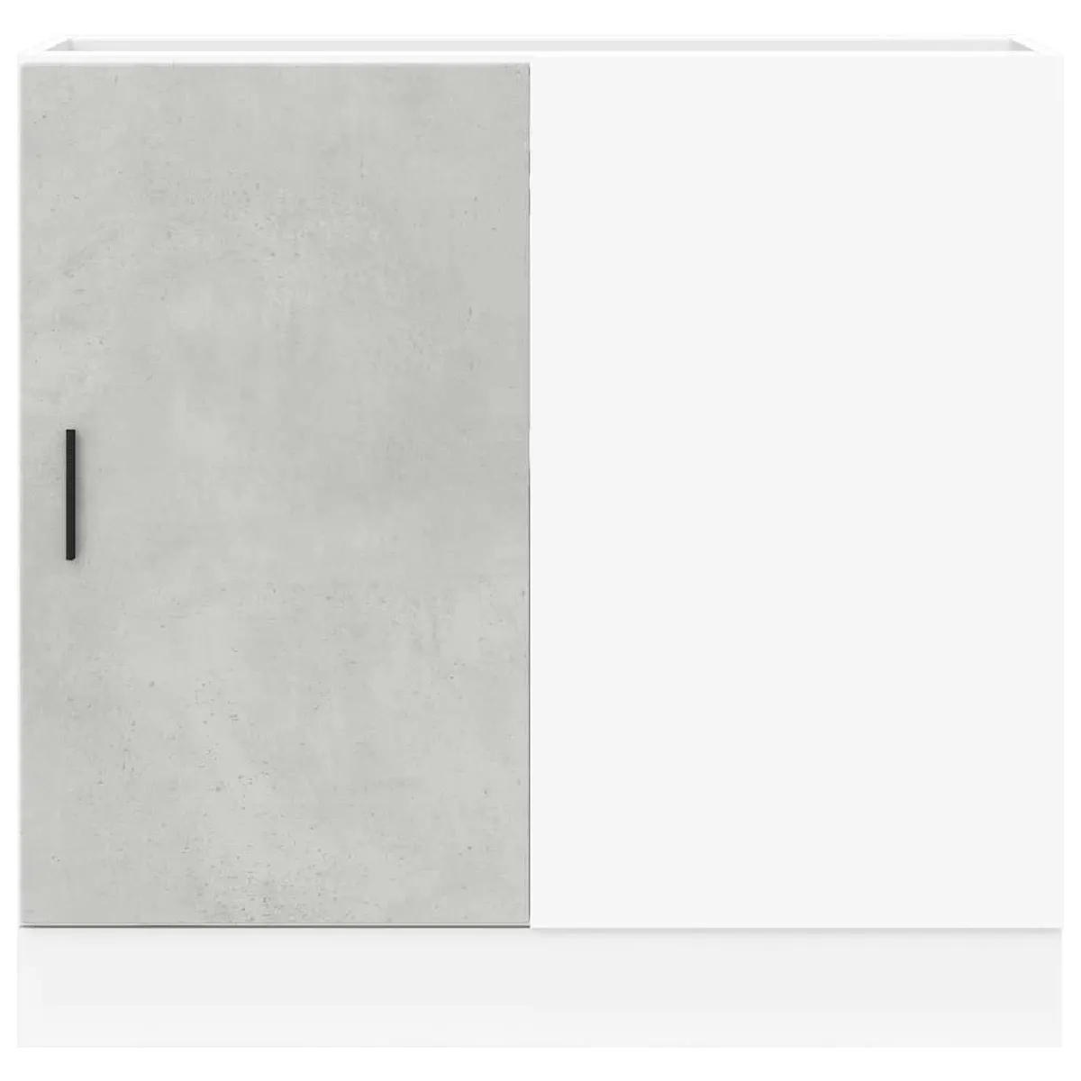 vidaXL Meuble bas de lavabo Lucca gris béton