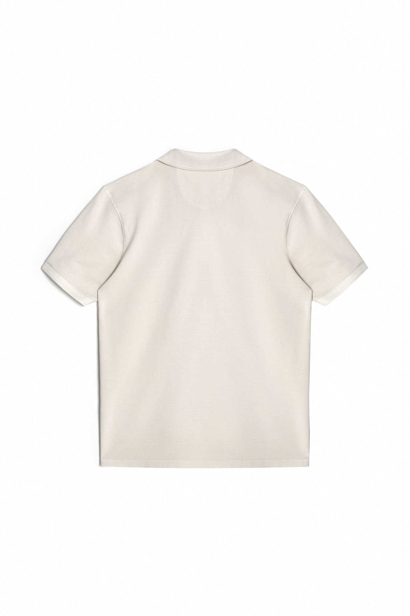 Camisa polo, piqué lavado, avião bordado - Cinza