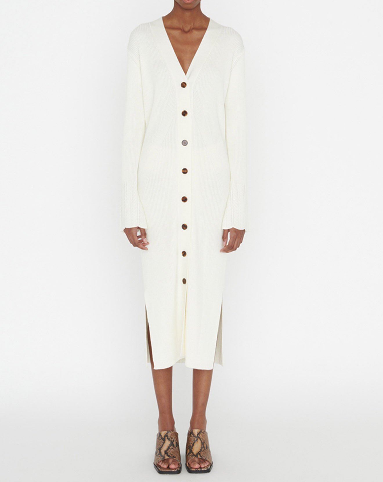Zapa Robe/Gilet en Laine mélangée Gryme écru
