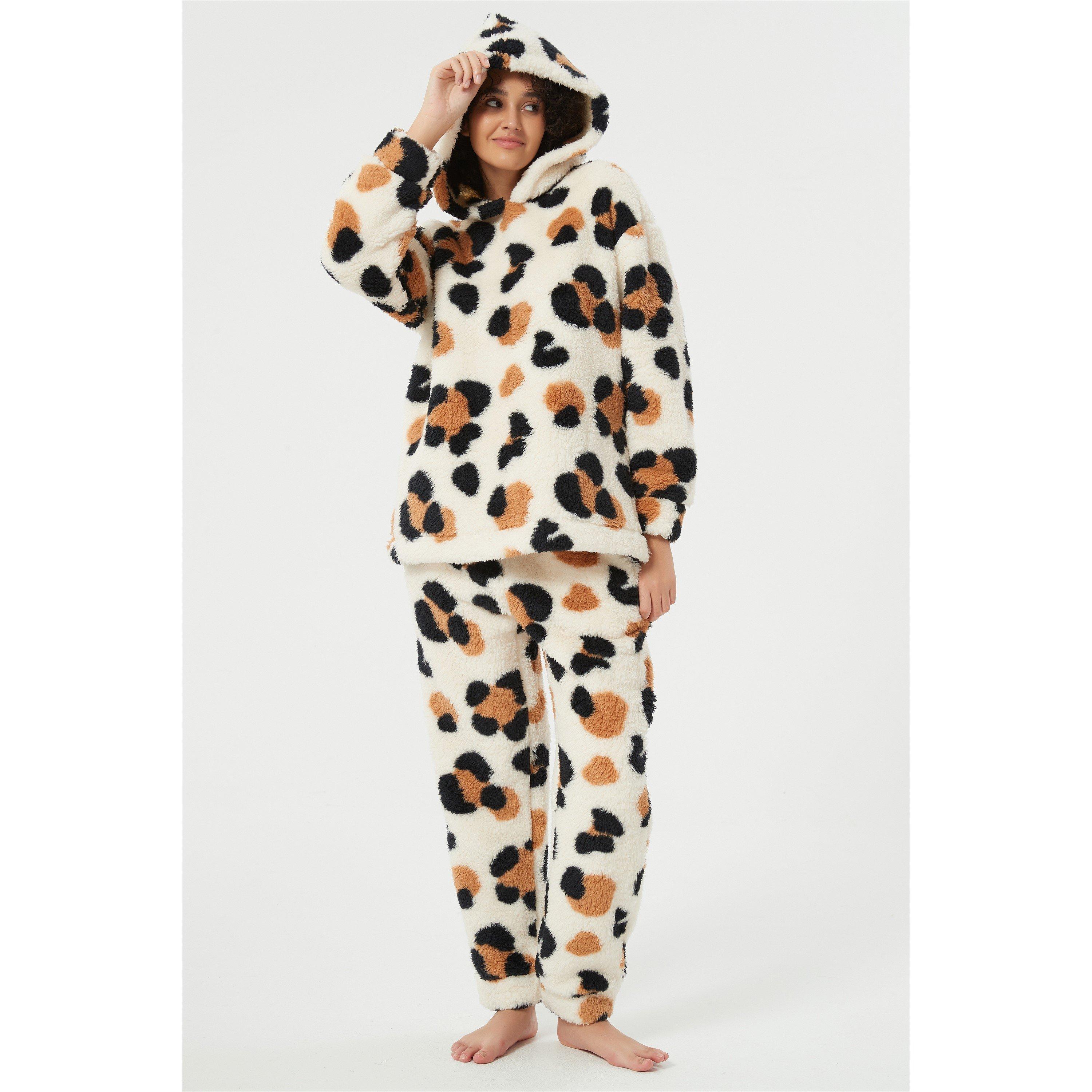 Linea Ladies Leopard Borg Twosie