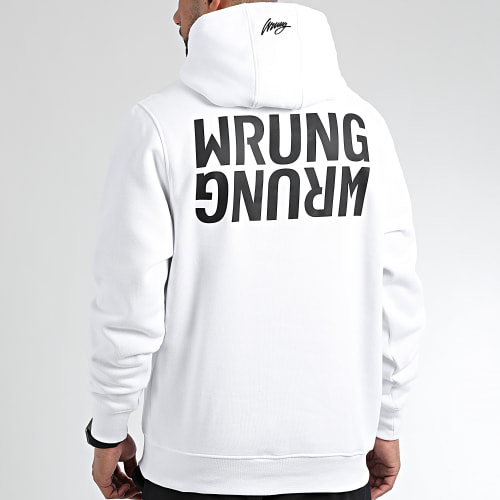 Sweat Capuche Toxic Blanc Noir