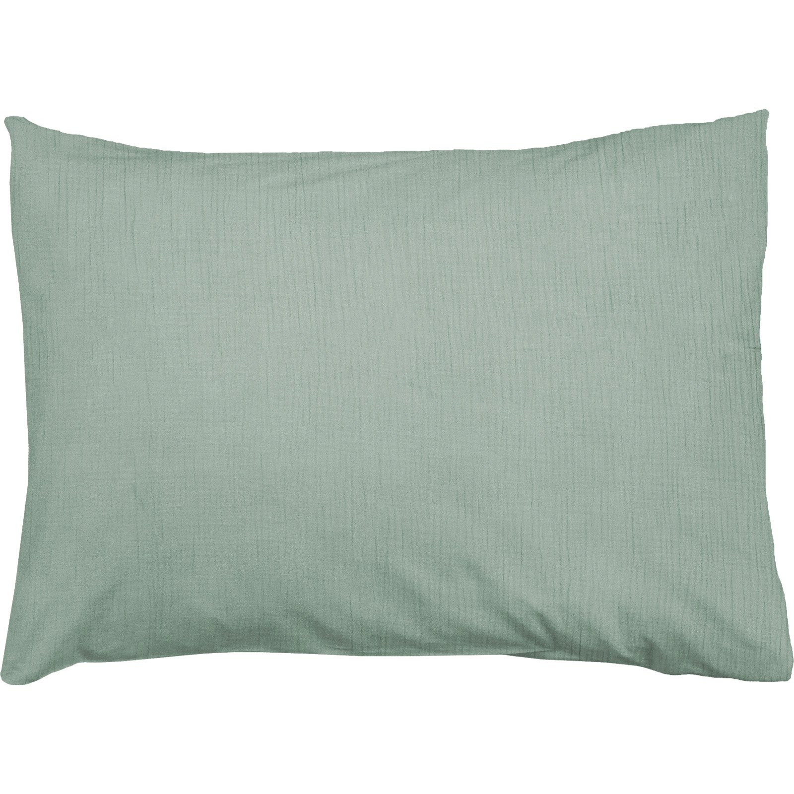 Bettwäsche Musselin unifarbig 65x100 Kissenbezug, salbei