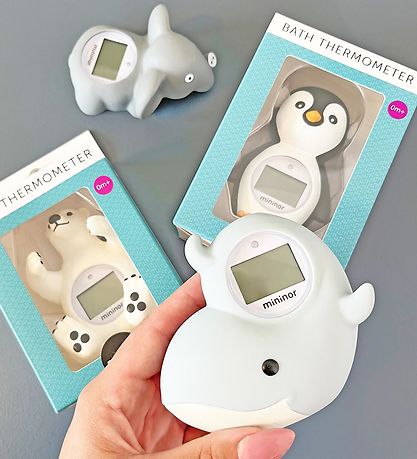 Mininor Thermometer - Elefant - Grau