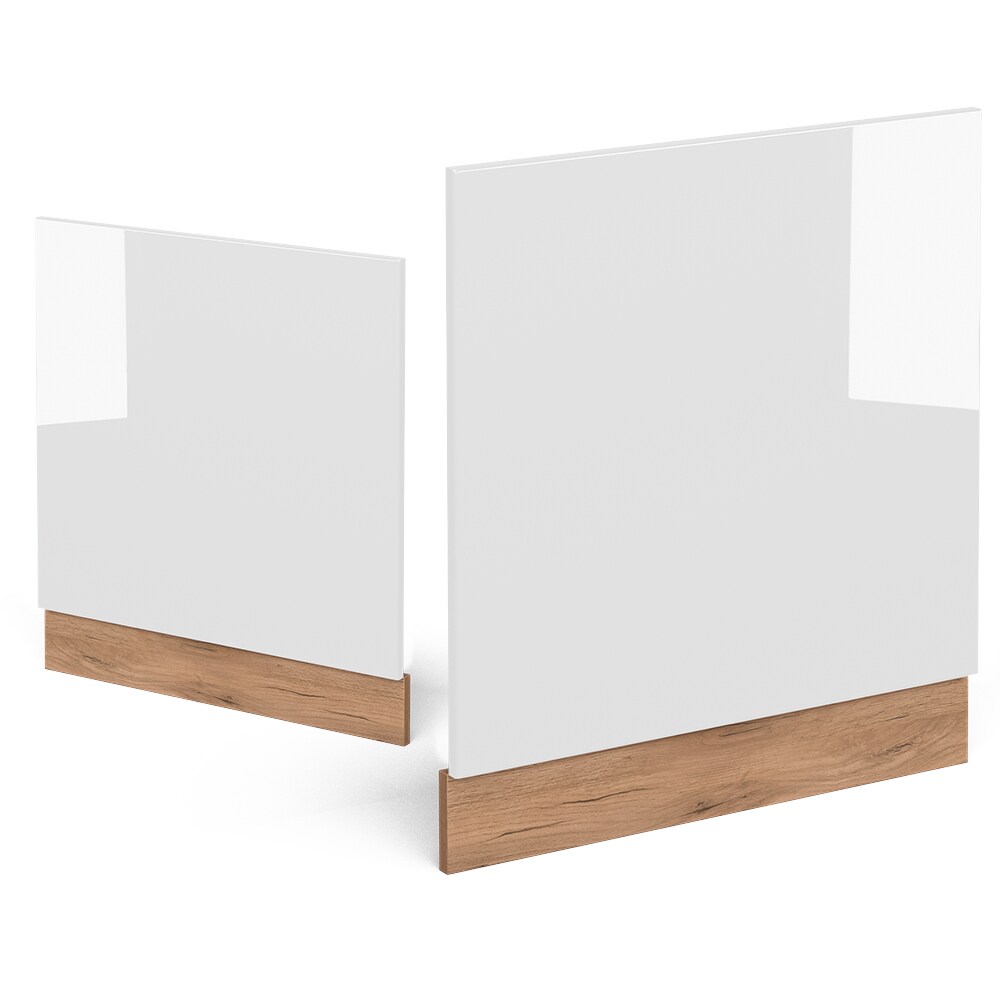 Vicco Geschirrspülerfront Blende Küchenzeile R-Line 60 cm Goldkraft Weiß