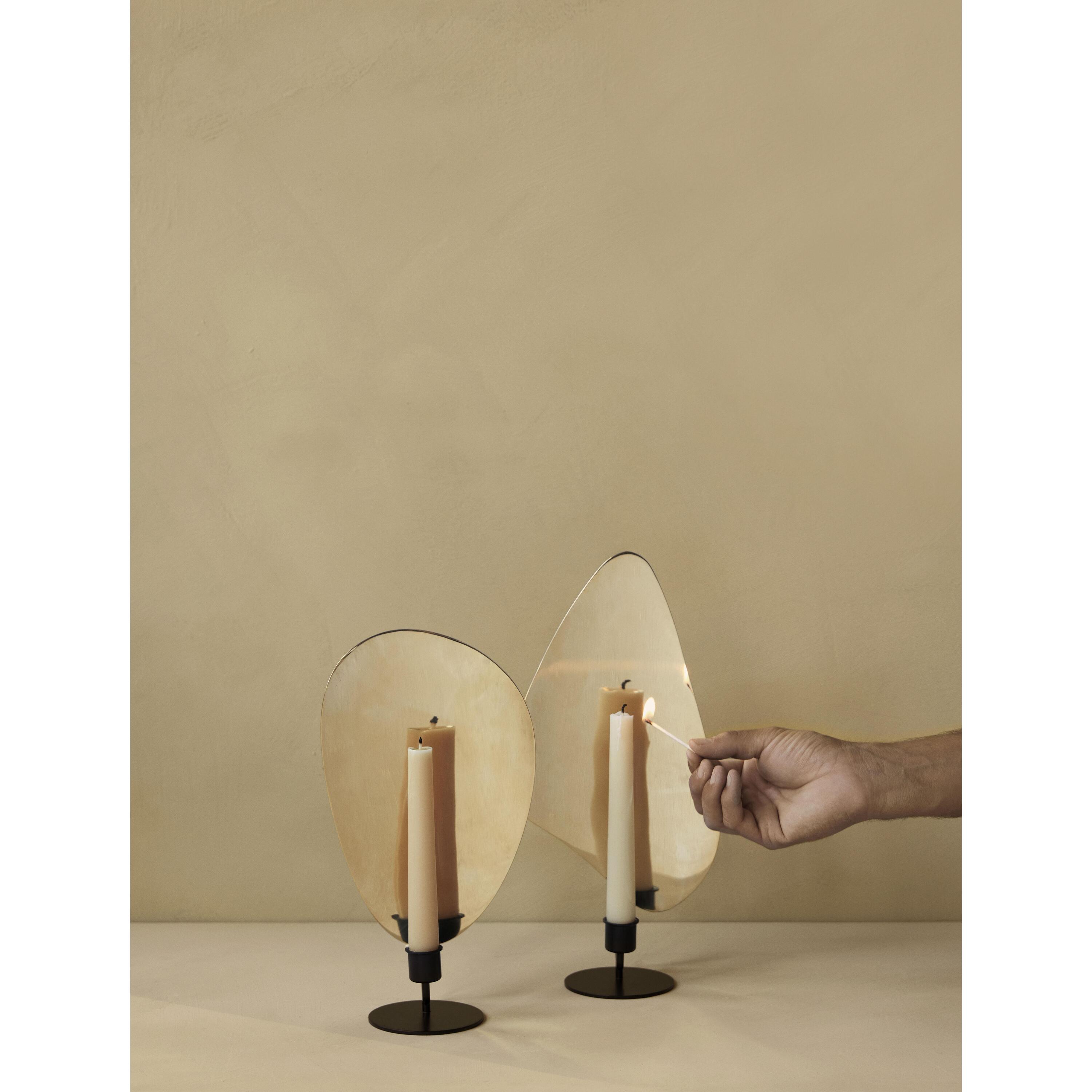 Audo Copenhagen Flambeau kandelaar medium Black|Polished Brass