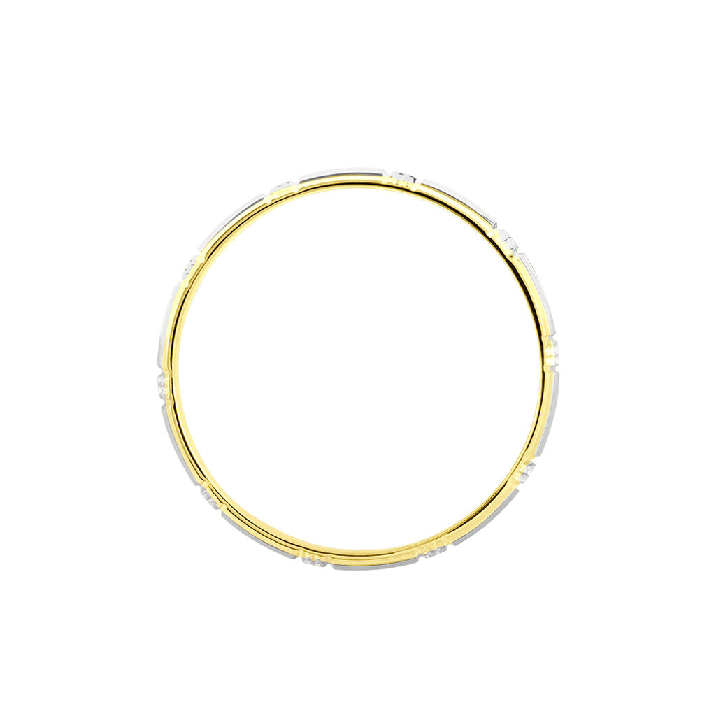 Alliance Fantaisie Ruban Plat Or Bicolore