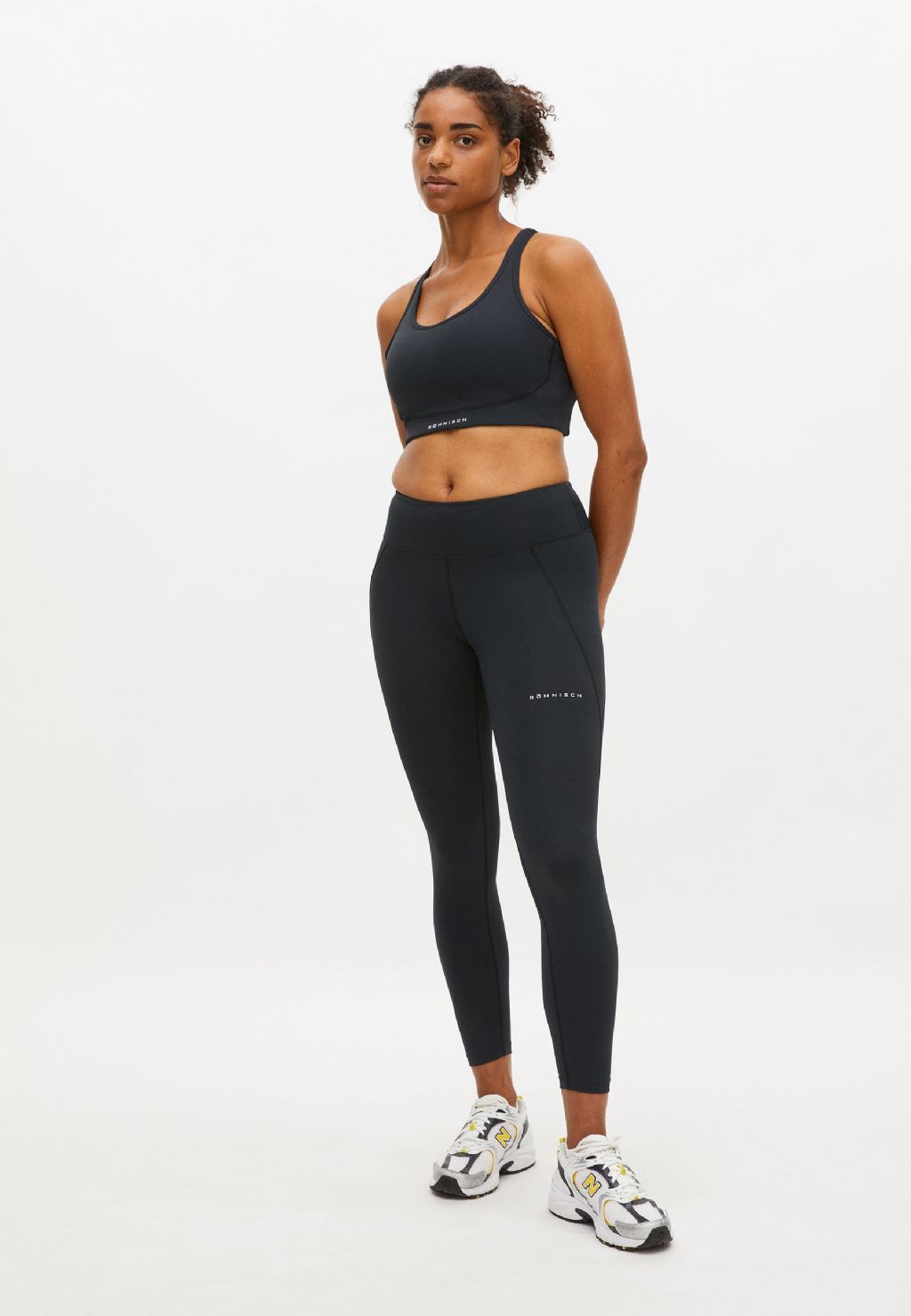 Röhnisch Flattering Reg Waist Hardloopbroek Lang Zwart Dames