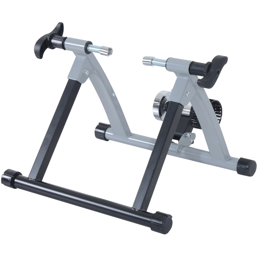 HOMCOM Heimtrainer mit Luftwiderstandsbremse silber, schwarz
