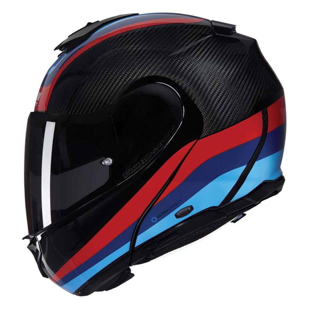 Nolan - Casque X-1005 Ultra Carbon Gran Tour Carbone / Bleu / Rouge / Turquoise / Brillant