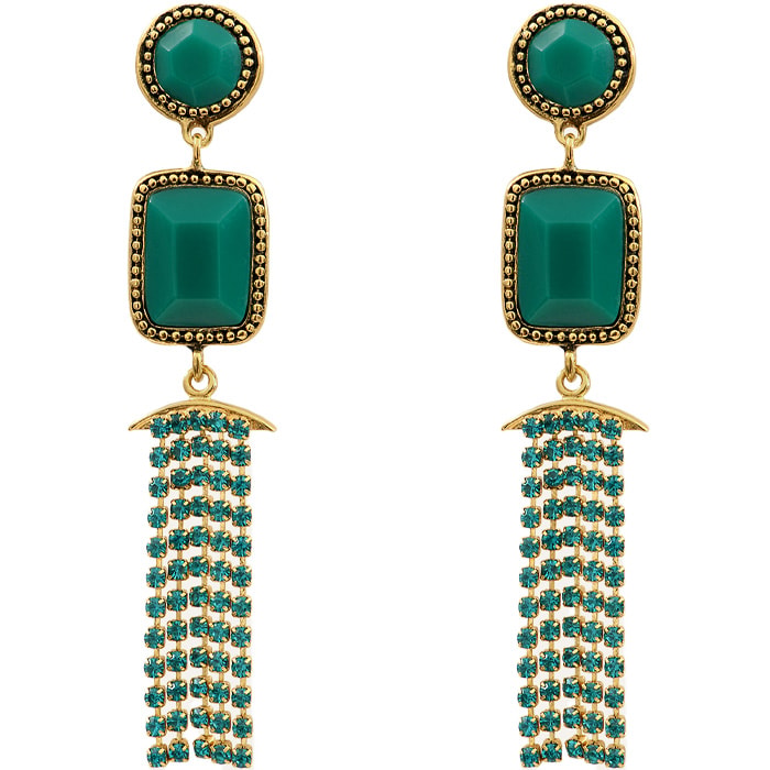 Boucles d'oreilles Sparkling - Métal doré & cristaux
