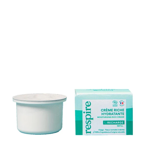 Respire Crème Visage Riche Hydratante - Crème Hydratante 50 ml Crème 50 ml / Recharge 50 ml
