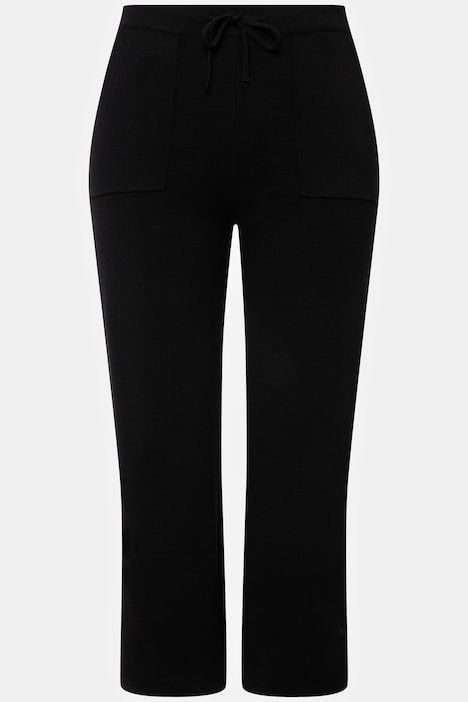 Strick-Culotte Rose, weites Bein, Strickhose