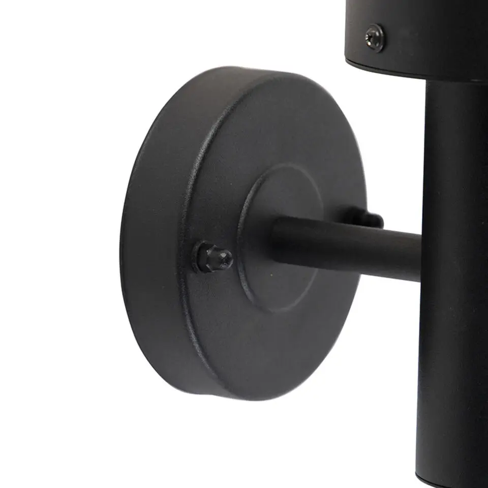 Qazqa buitenlampen met sensor gleam zwart e27