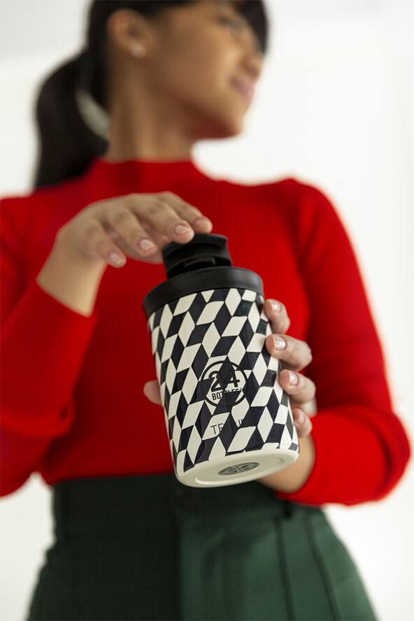 24Bottles Termokrus - Travel Tumbler - Groovy White - 350 ml Multi