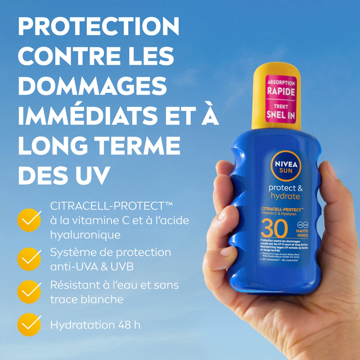 Spray solaire hydratante SPF 30 - Protect & Hydrate  - Corps - 200 ml