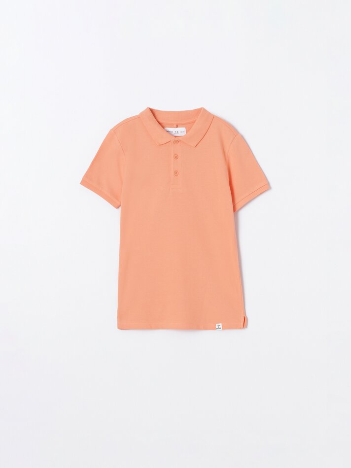 Pacote com 2 camisas polo básicas - Laranja vibrante