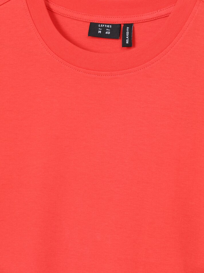 Camiseta Premium Relaxada - Vermelho Vivo