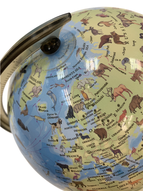 SCIENCE - Globus med Dyr og Lys 20 cm
