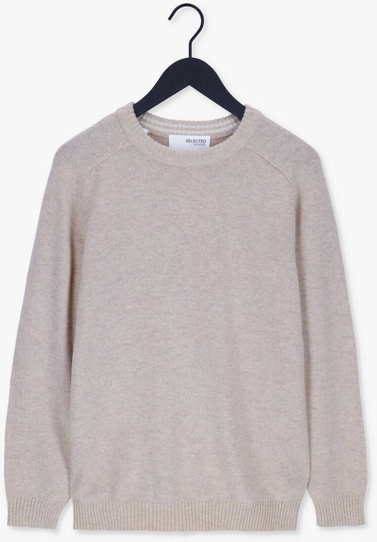 SELECTED HOMME beige selected homme trui newcoban lambs wool crew neck w