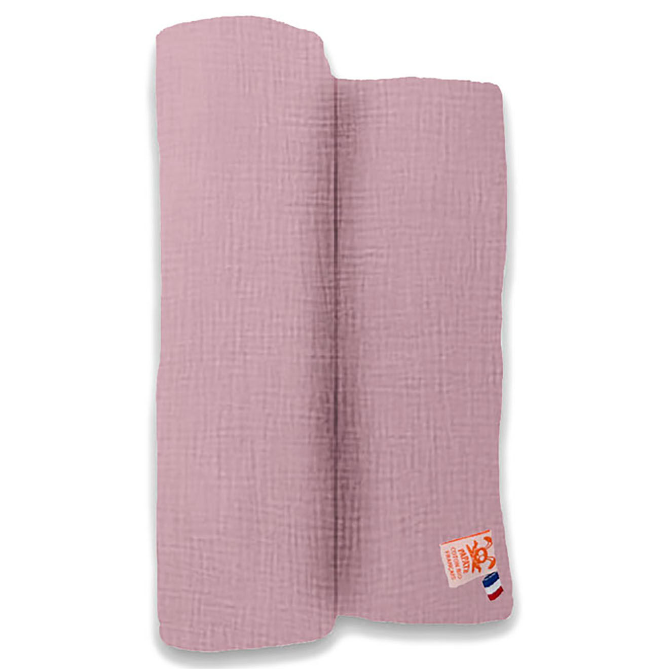 Papate Maxi Lange en Coton Bio rose - 100x100 cm