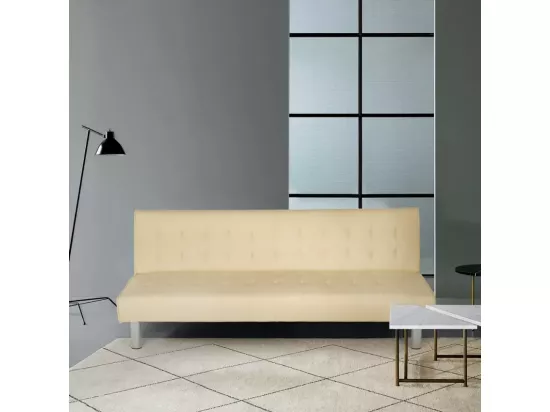Canapé 2 places convertible clic-clac inclinable en similicuir Mango