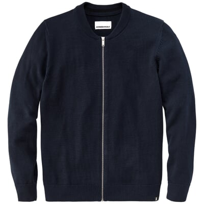 Herren-Strickjacke mit Zip, Navy
