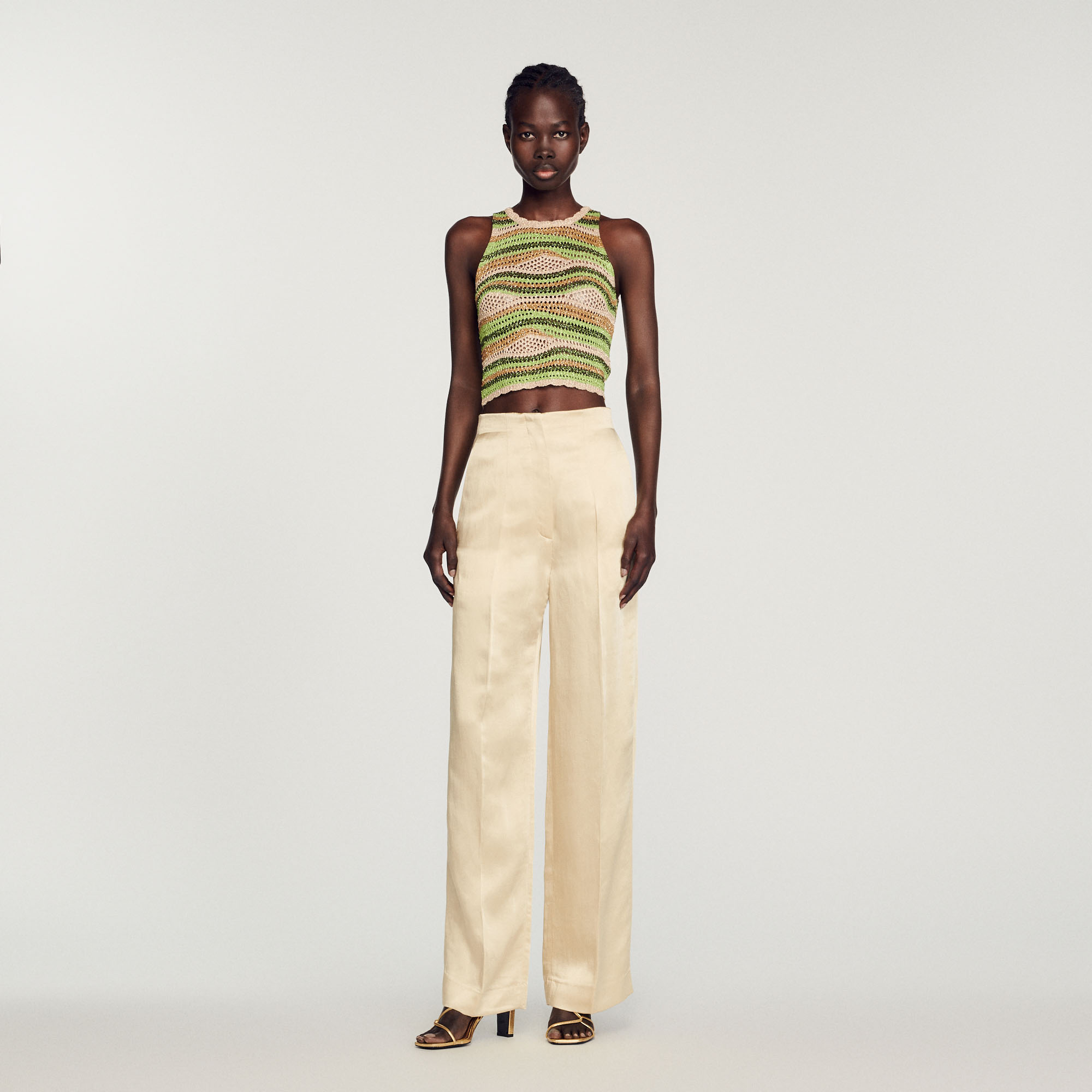 Pantalon taille haute