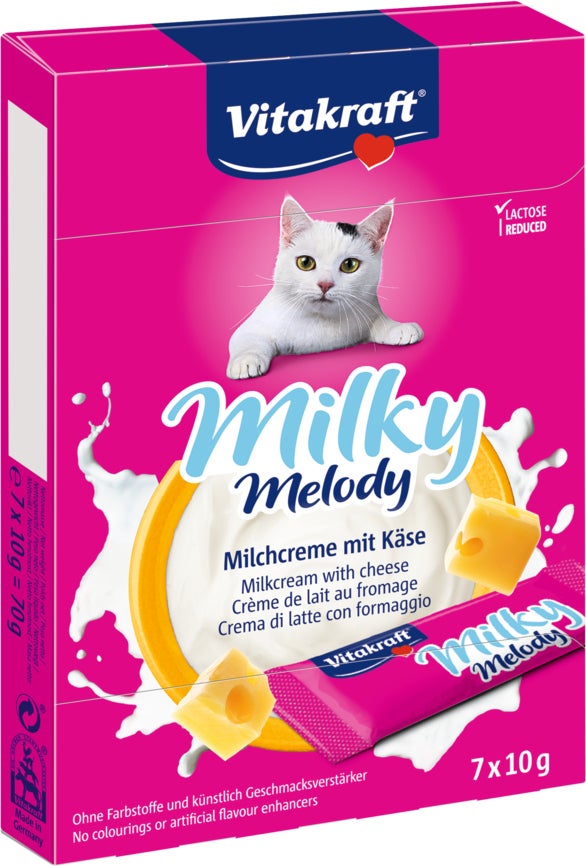 Vitakraft kattensnack Milky Melody kaas 10 g 7 stuks