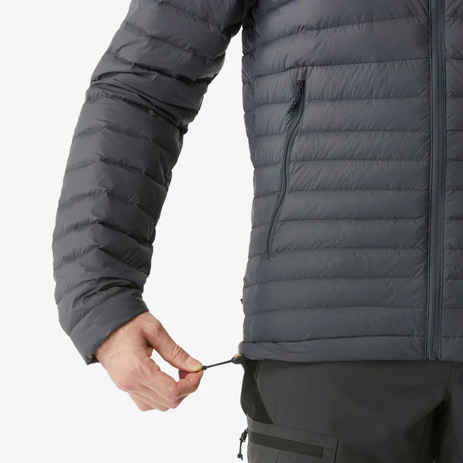 Decathlon Forclaz - Jaqueta puffer masculina Forclaz MT100 com enchimento de plumas