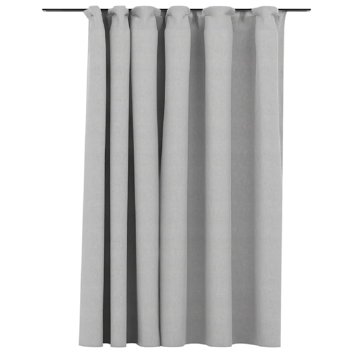 vidaXL Rideaux Occultants Lin - Gris - 290x245 cm