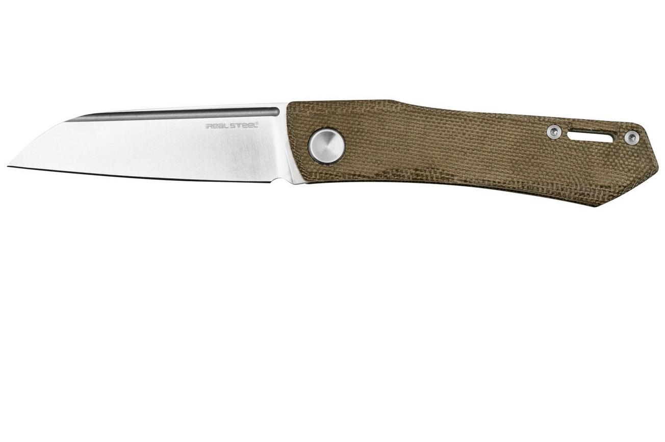 Real Steel Solis 7065GM, N690, Green Micarta Knivesandtools Exclusive zakmes, Poltergeist design