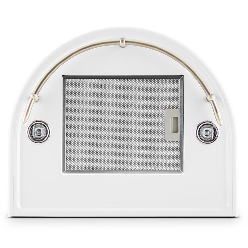 Lumio Primo Retro-Dunstabzugshaube 60cm 490 m³/h LED-Leuchten Weiß