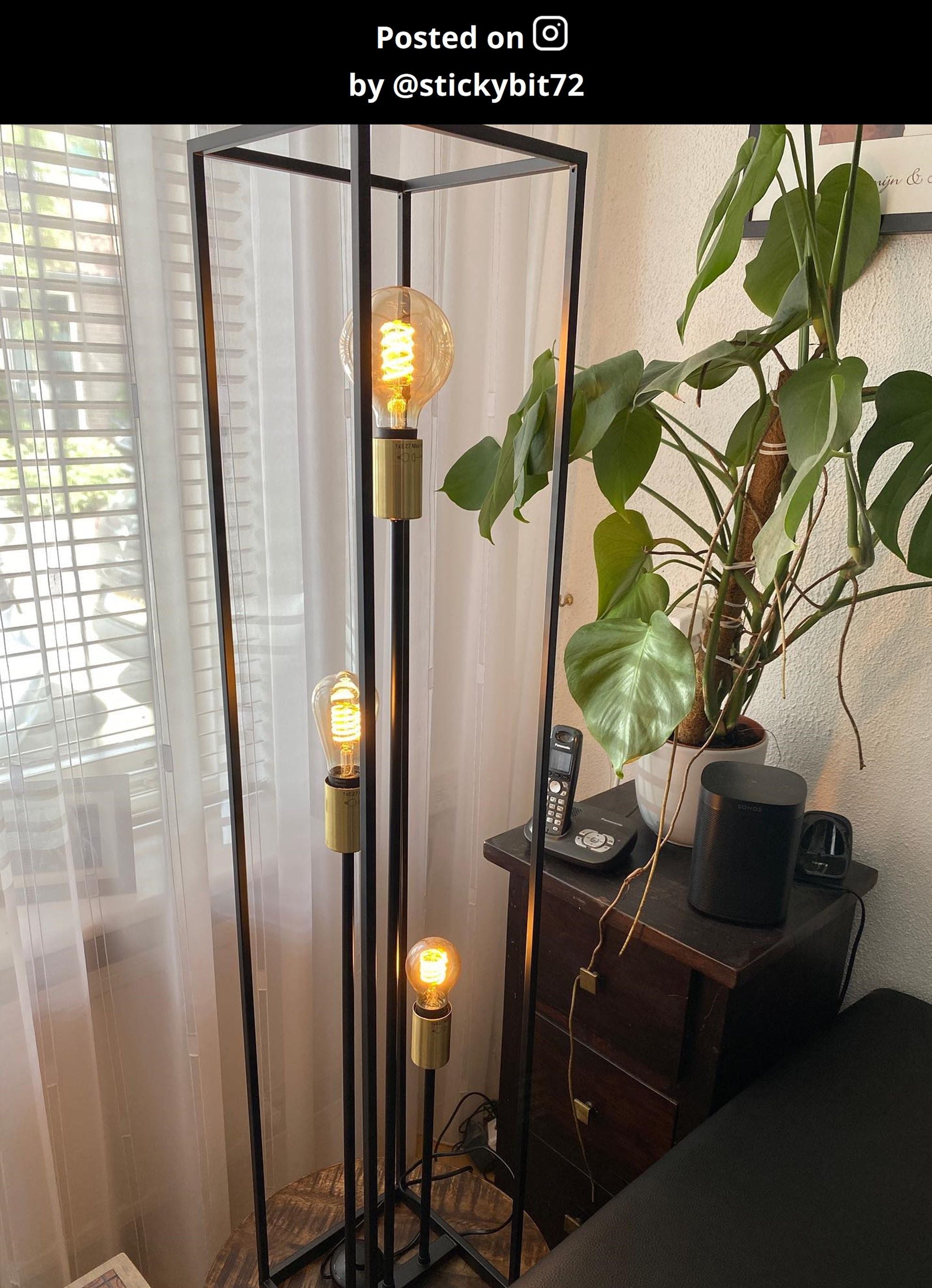 Lucide RUBEN Vloerlamp - Zwart