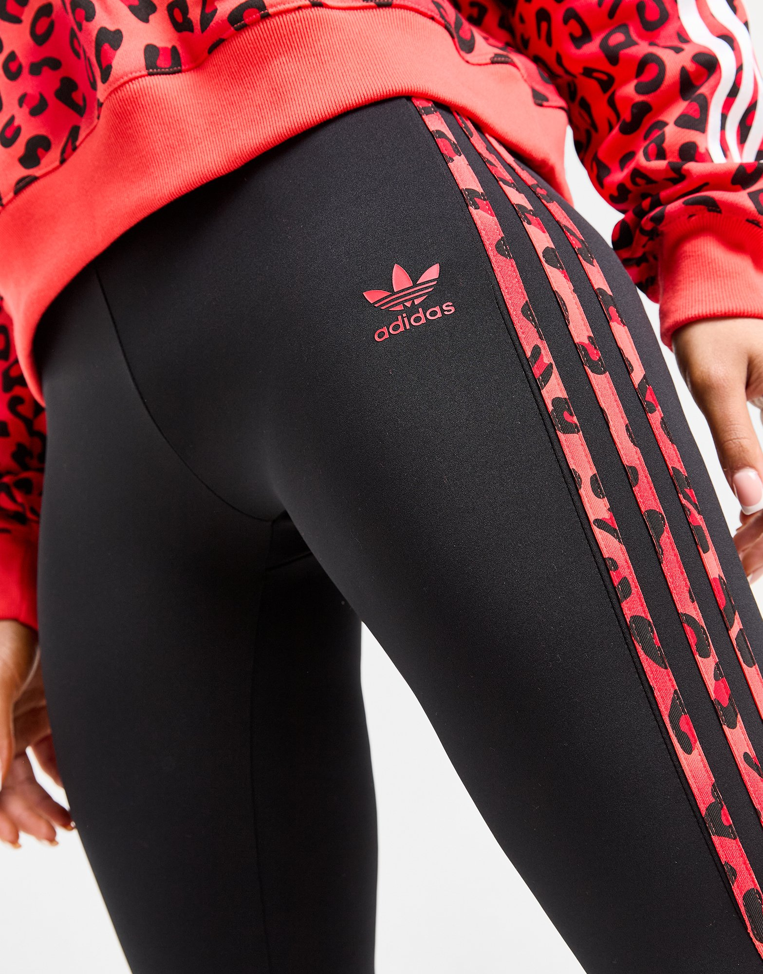 adidas Originals Legging évasé 3 bandes imprimé adidas Originals Leopard Luxe