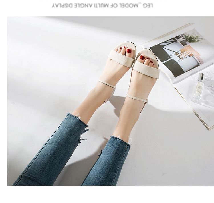 Terute - Sandalen met blokhak en twee kanten