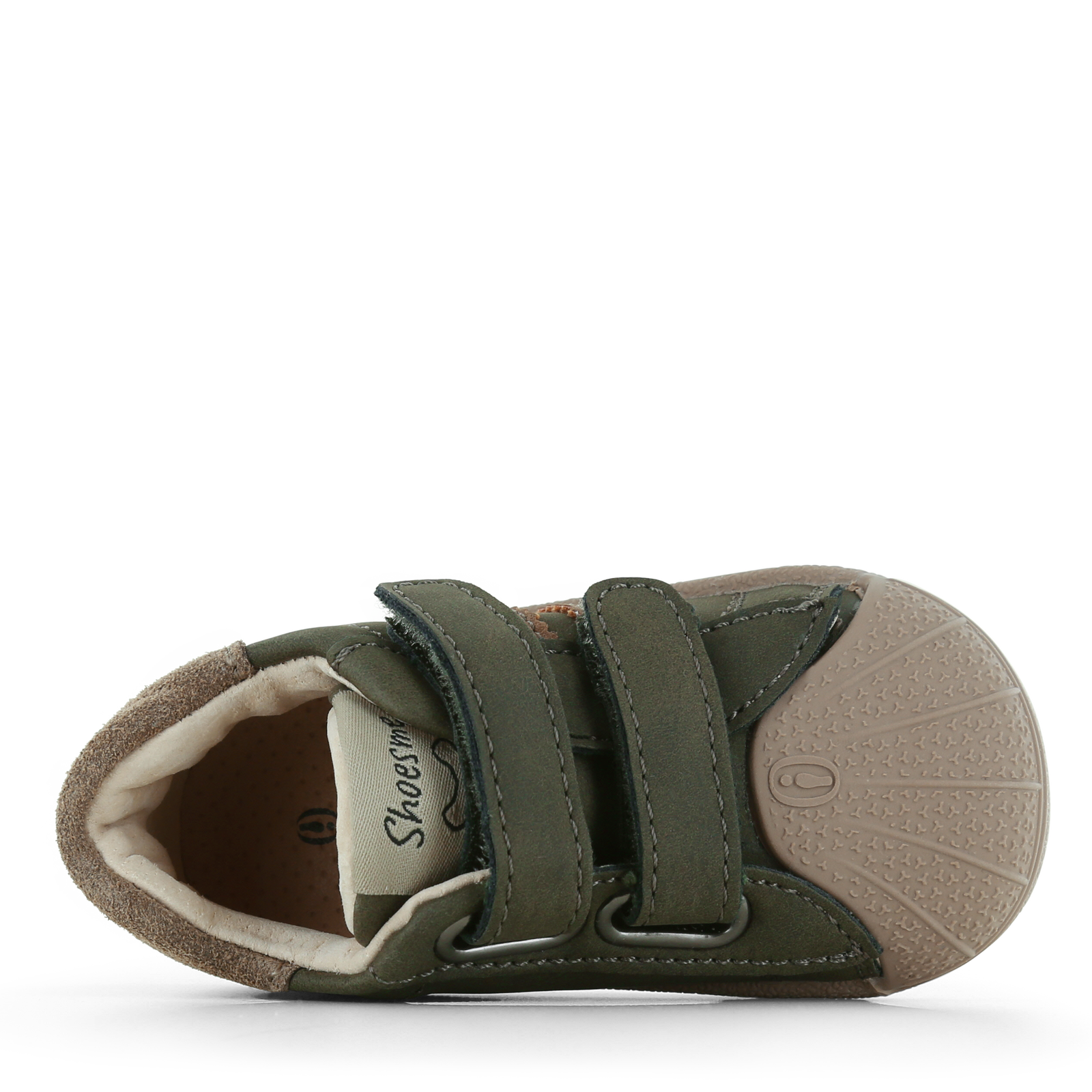 Shoesme groen sneakertje met stootneus Leer | Jongens schoenen
