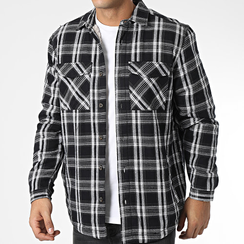 Surchemise A Carreaux Tornio Noir Blanc